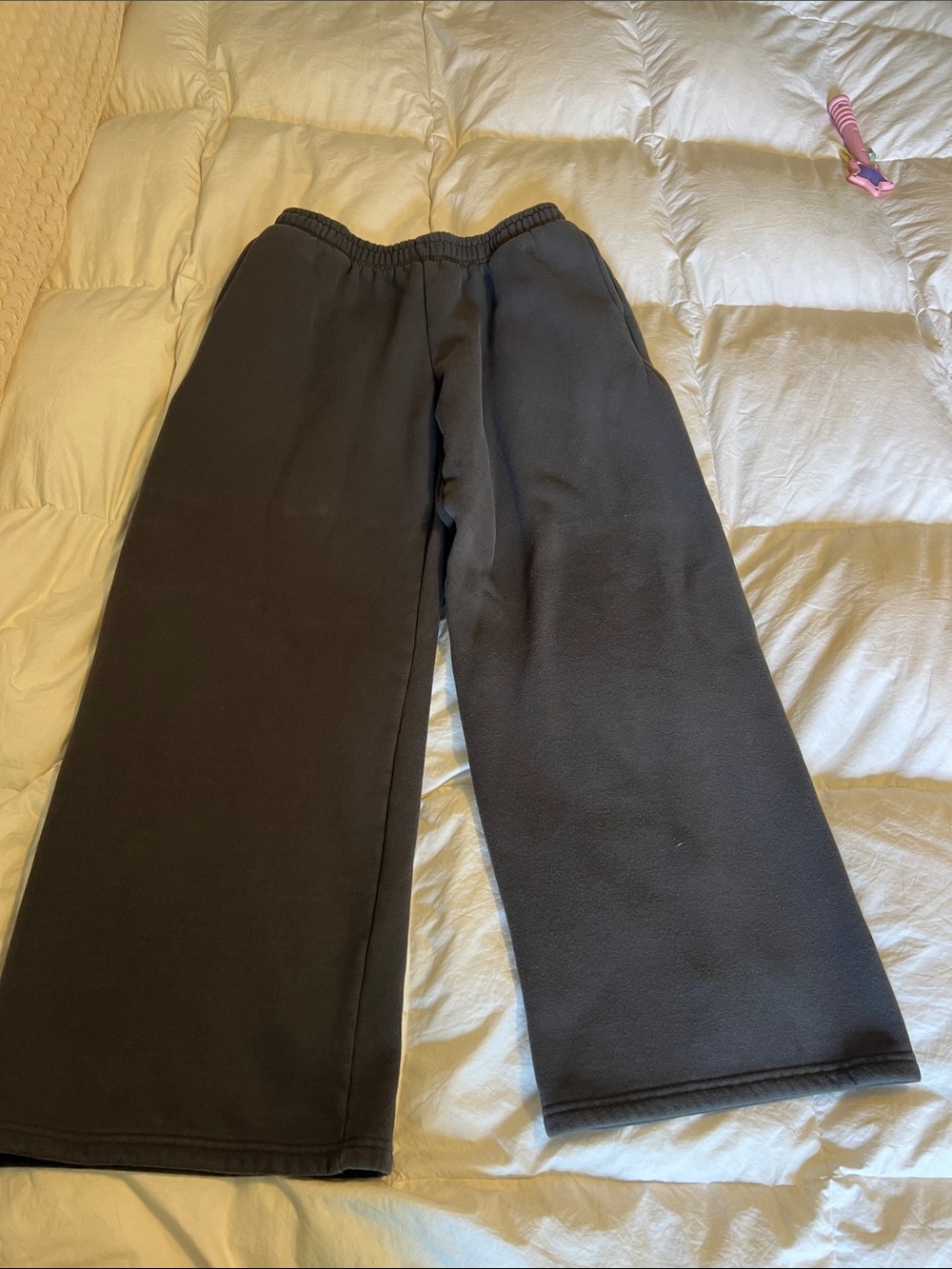 Gray Sweatpants with Pink Bow Accent - Picture 3 of 5